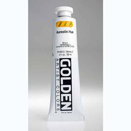 Golden, Heavy Body, Acrylic, Paint, 2oz, Aureolin Hue